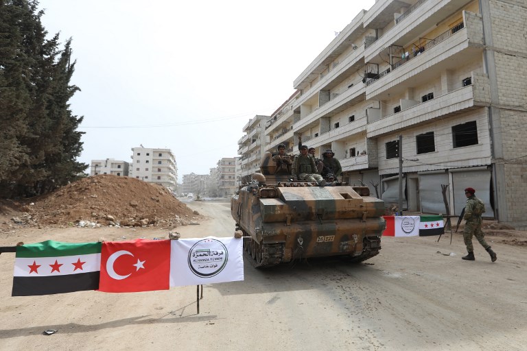 A törökök és szíriai szövetségeseik elfoglalták Afrint a kurdoktól