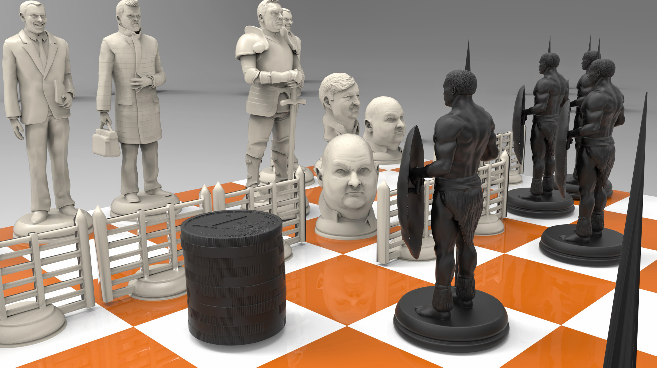 Ha van 3D-printered, kinyomtathatod ezt a lenyűgöző Orbán vs Soros sakk-készletet