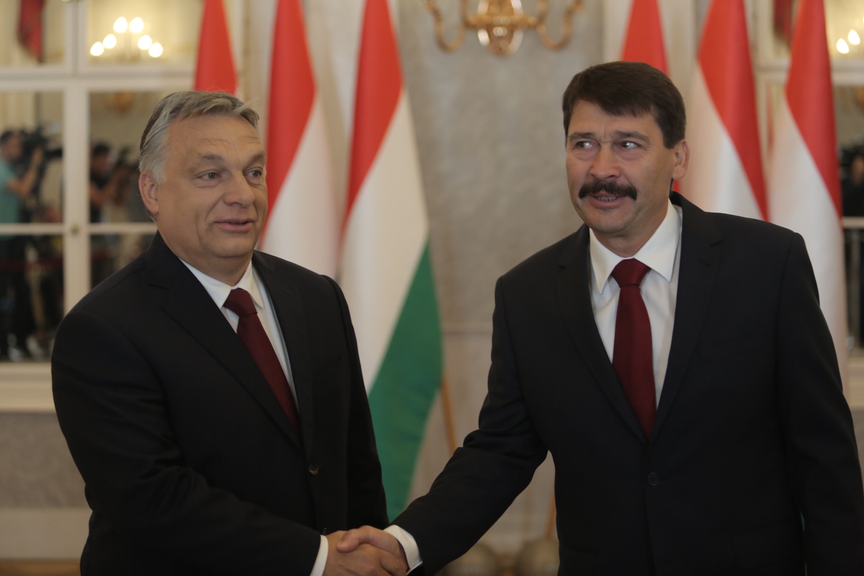 Áder János fogadta Orbán Viktort