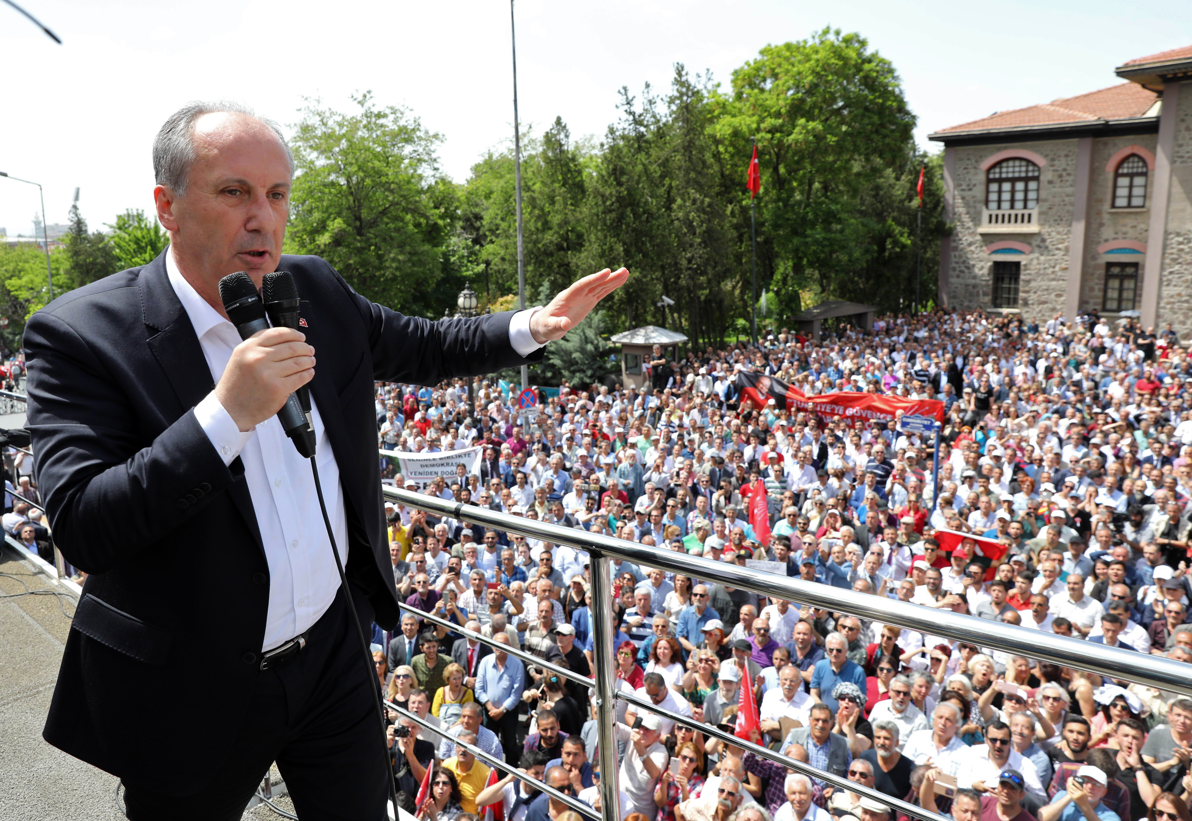 Muharrem Ince megtartja kampányindító beszédét Ankarában május 4-én