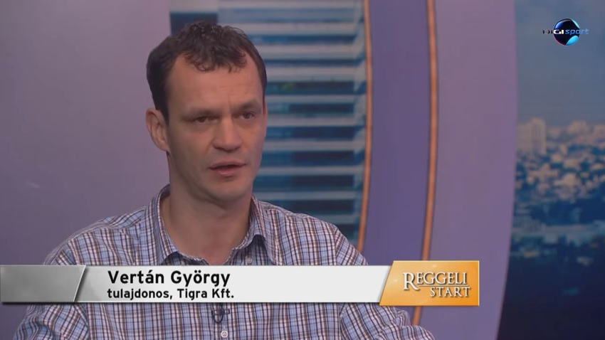 Vertán György a Tigra Kft. tulajdonosaként beszél az FTC-nek nyújtott szponzorációról 2013-ban.