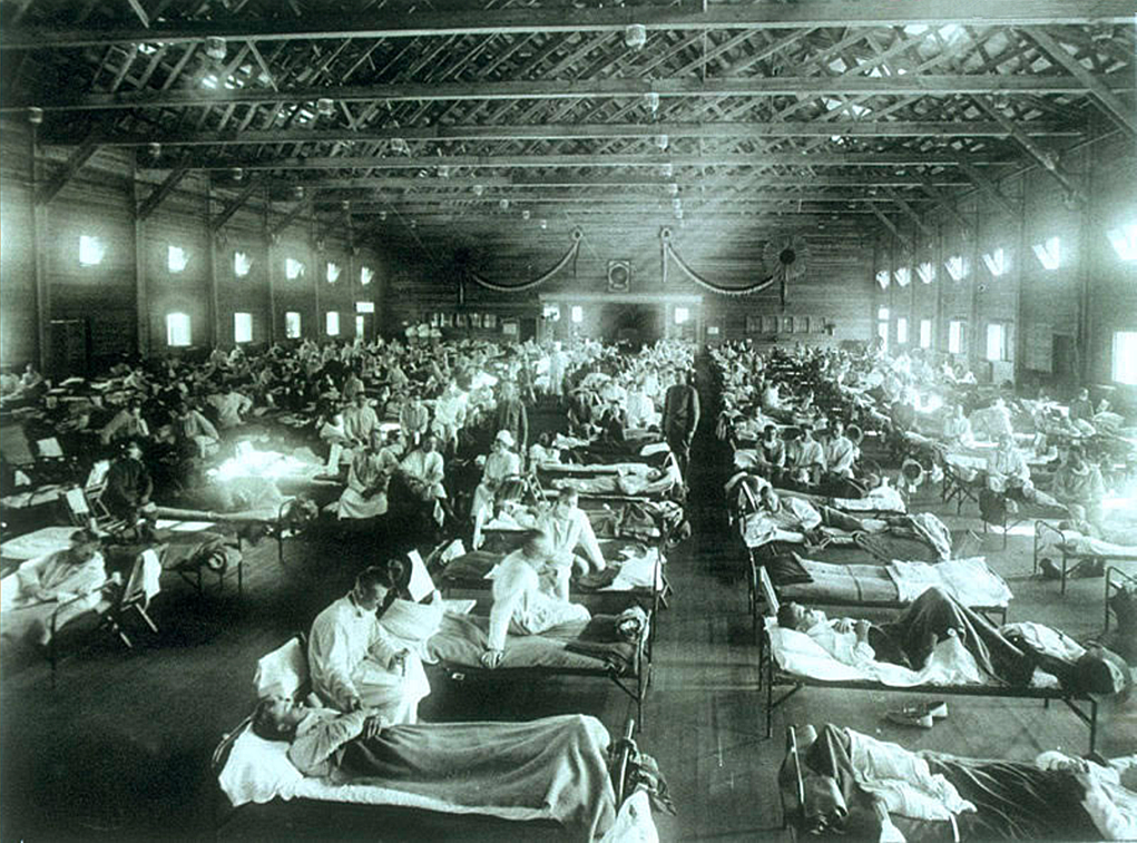 Sürgősségi influenzakórház, Fort Riley, Kansas, 1918