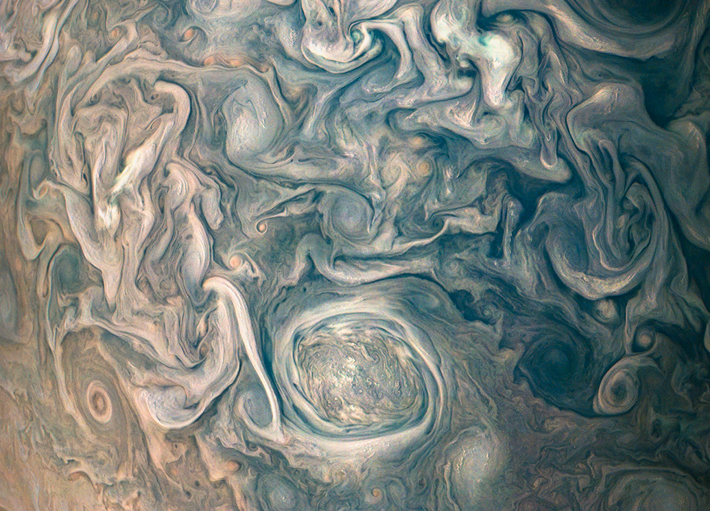 Olyan fotókat tett közzé a NASA a Jupiterről, hogy van Gogh is megirigyelné