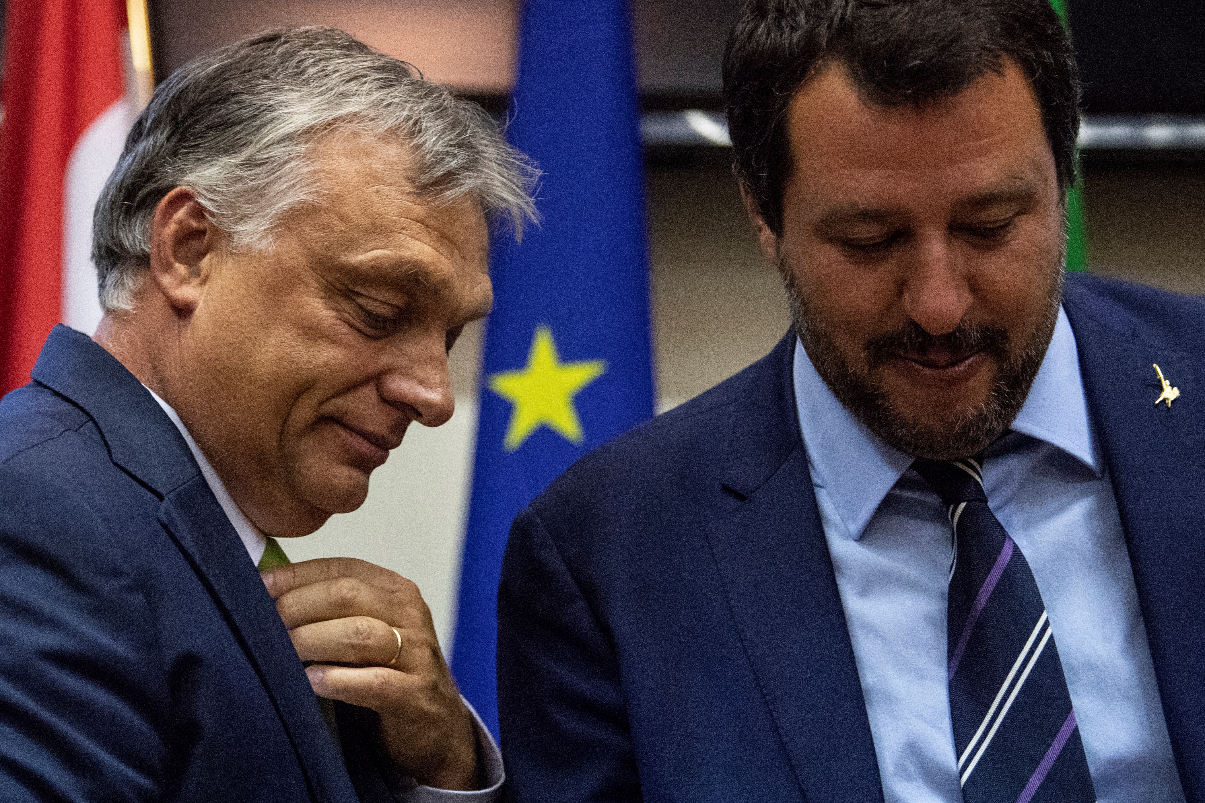 Orbán Viktor Matteo Salvinivel 2018. augusztus 28-án, milánói találkozójuk után.