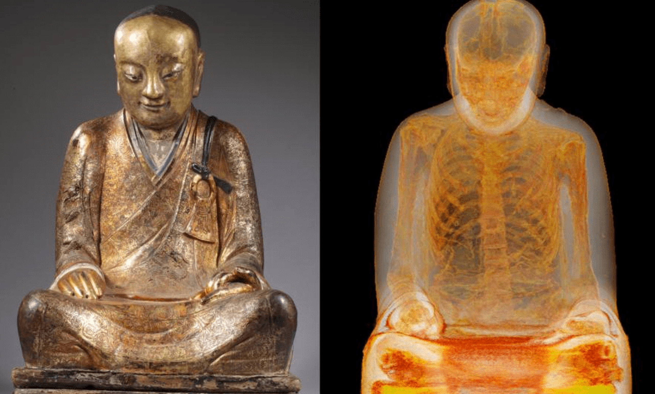 Есть ли будда. 1000-Летняя Мумия монаха внутри китайской статуи Будды. Мумия монаха внутри статуи Будды. Мумия внутри статуи Будды. Китайский монах ву Кхак минь.