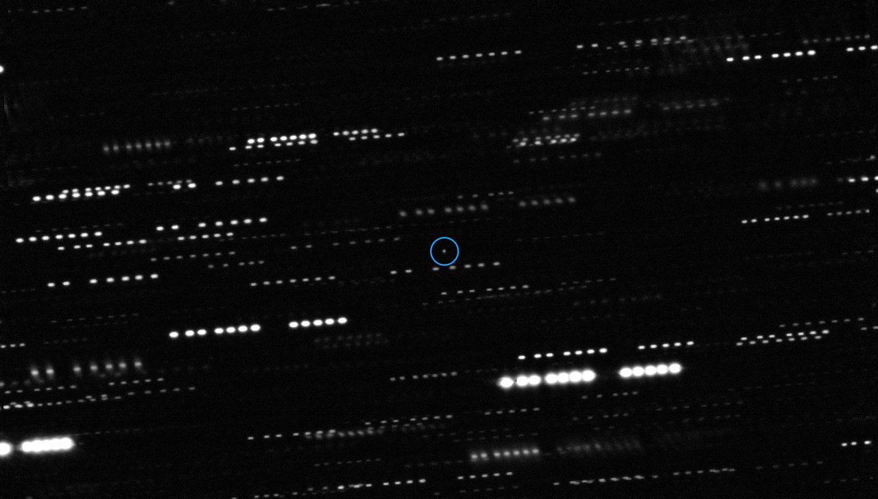 Az egyik legjobb felvétel az 1I/'Oumuamuáról, amivel rendelkezünk, a 8 méteres VLT és Gemini South távcsövek képeinek összeadásával készült. Itt is teljesen pontszerű.