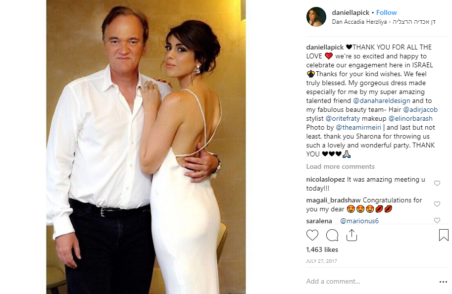 Tarantino elvette izraeli énekes barátnőjét
