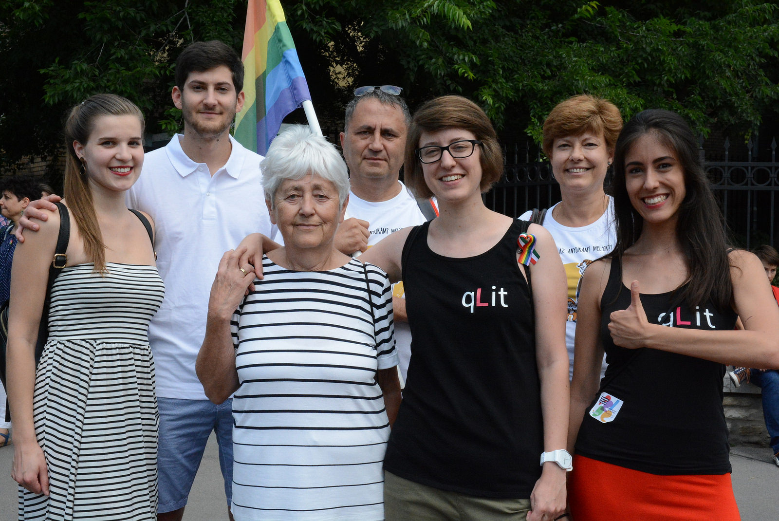 Családi portré az idei Pride felvonuláson.