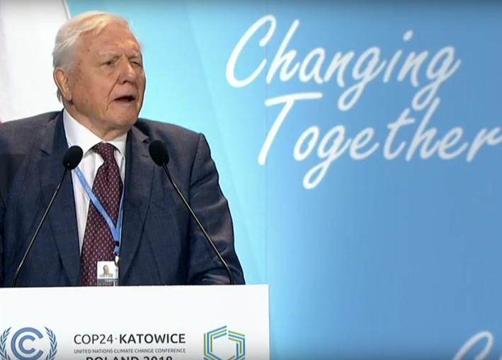 David Attenborough a klímacsúcson: Kifutunk az időből