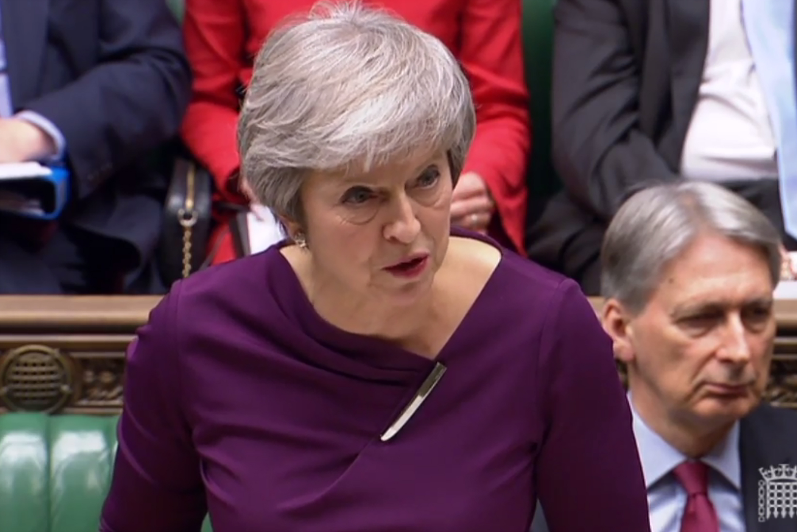 Theresa May a brit parlamentben december 3-án