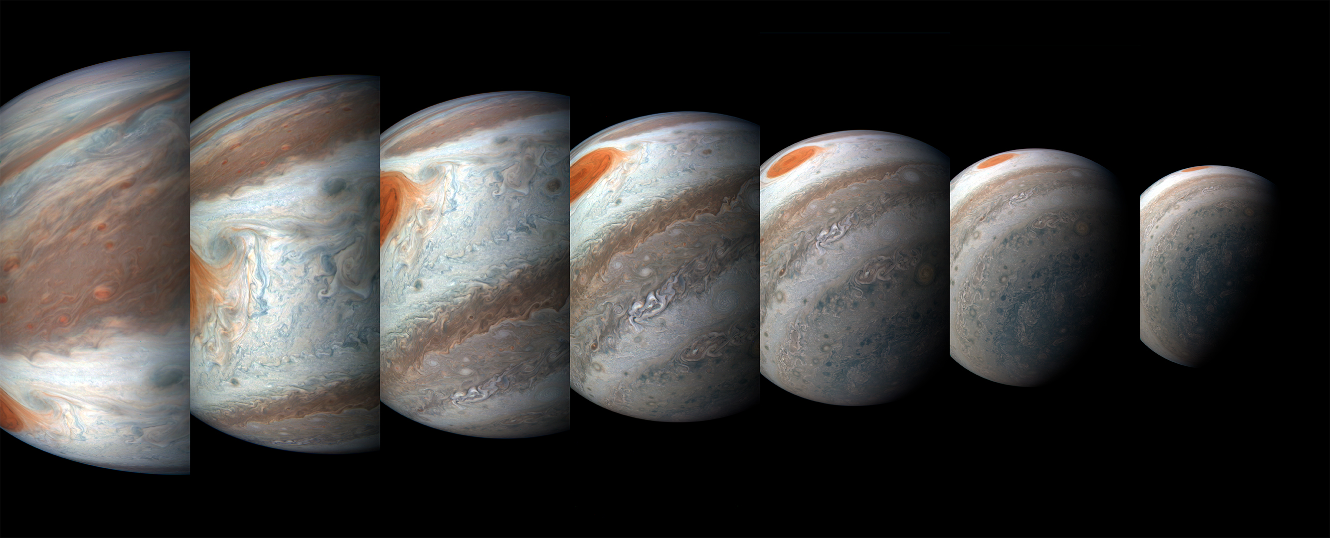 Jupiter-fázisok a Junóról nézve