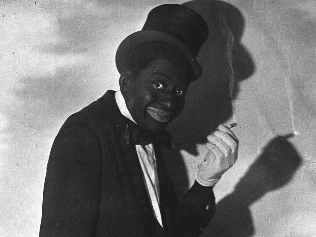 1921-es fotó Bert Williams bahamai-amerikai komikus blackface-éről.
