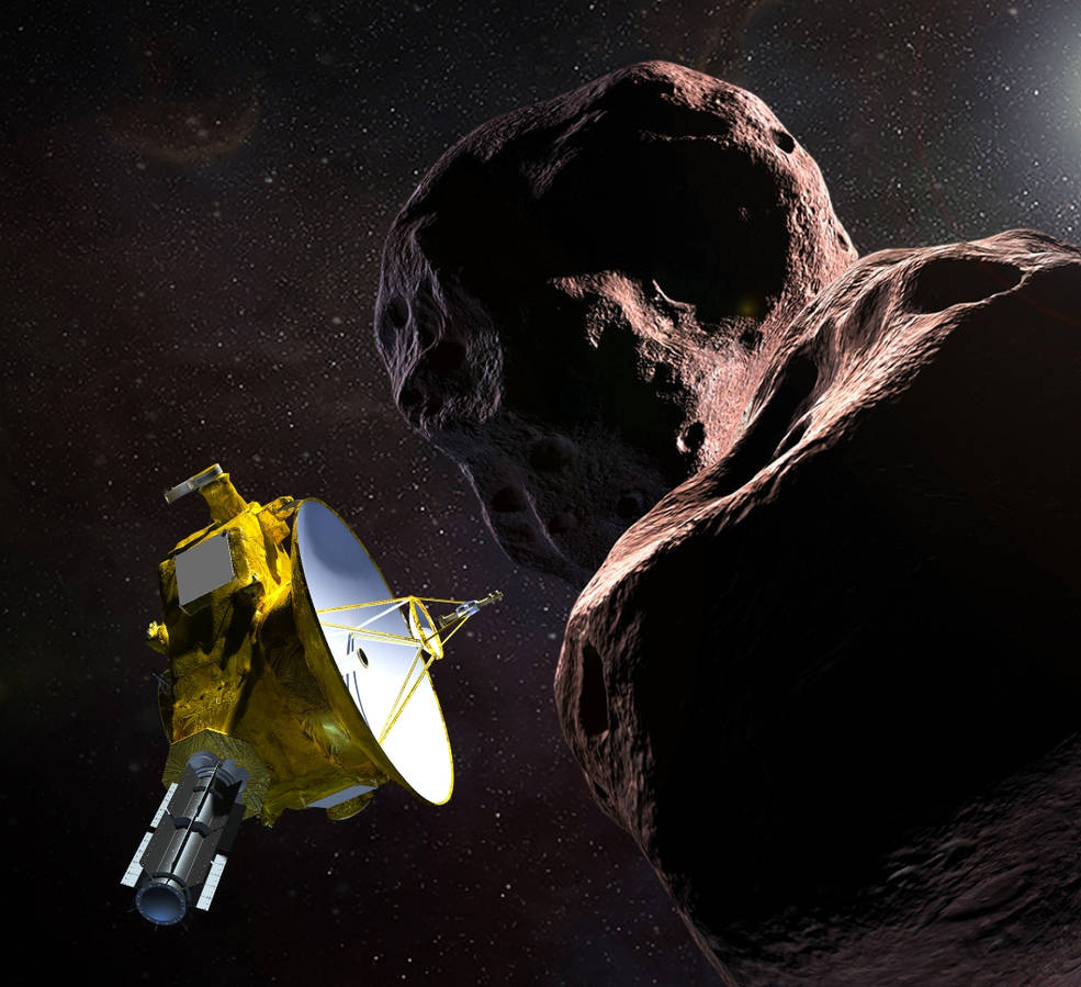 A NASA illusztrációján a New Horizons látható az Ultima Thule melletti elhaladása során.