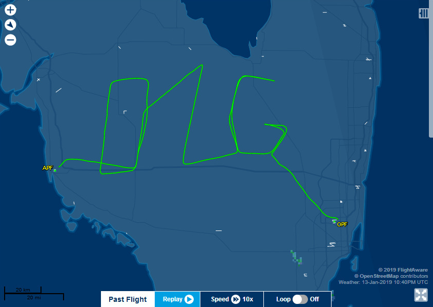 BAZ-megye méretű O1G-t rajzolt Florida egére egy magyar pilóta
