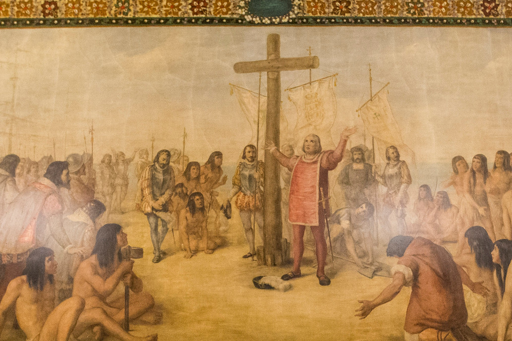 A Notre Dame egyetemen letakarják a Kolumbusz Kristófot ábrázoló falfestményeket