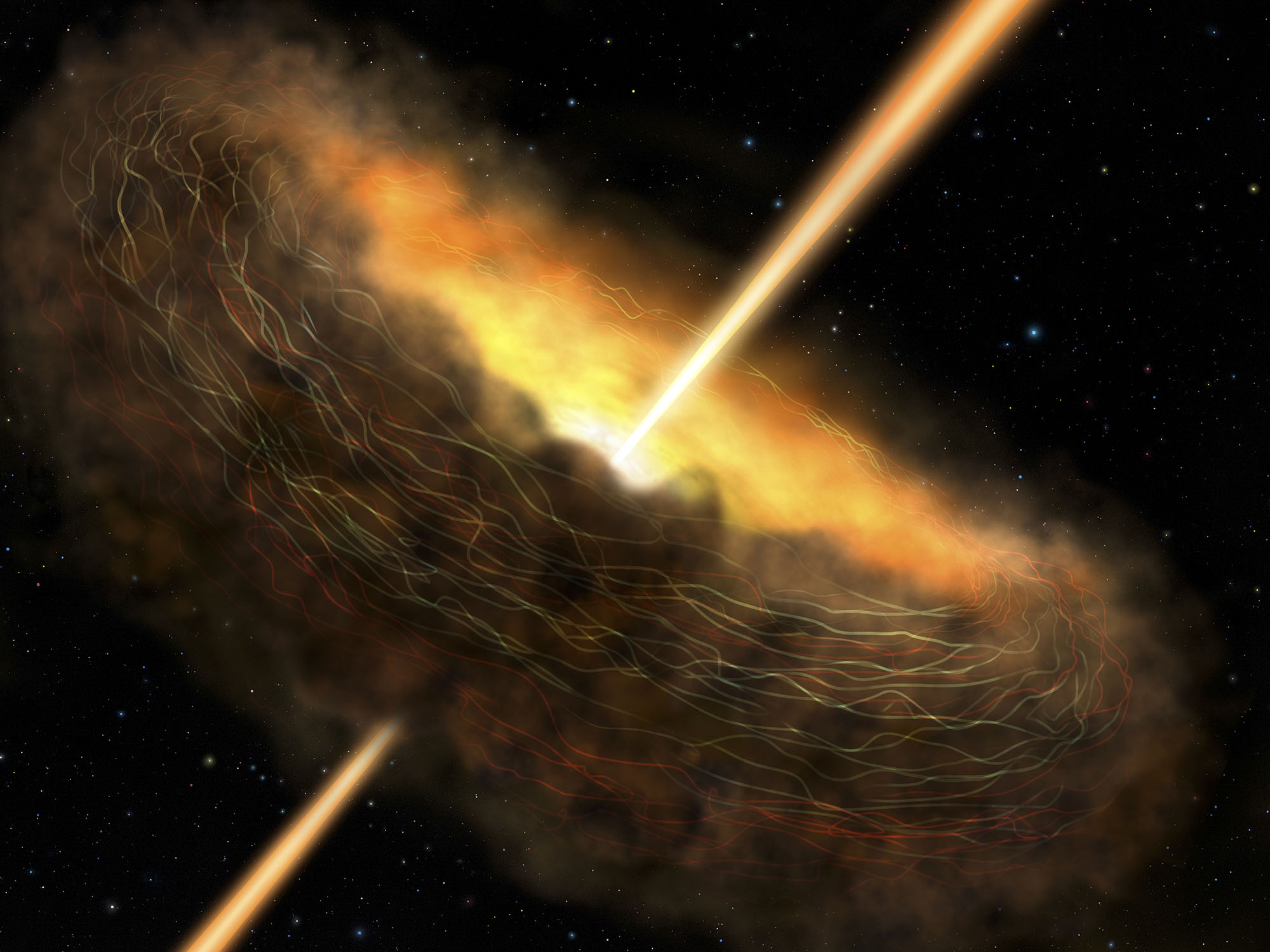 Fantáziarajz egy szupermasszív fekete lyukról