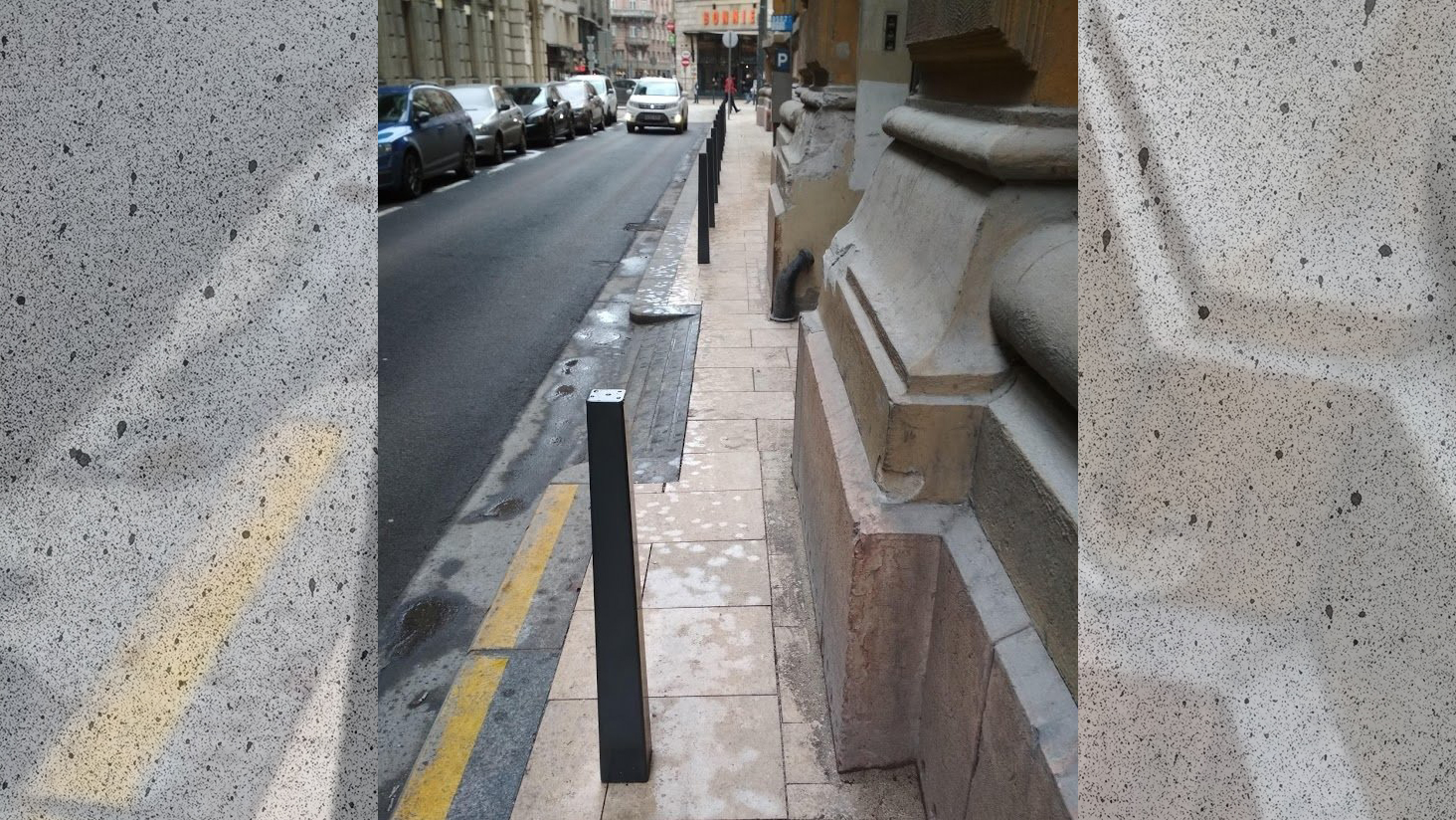 Alig 40 centi széles lett a járda a felújított Reáltanoda utcában