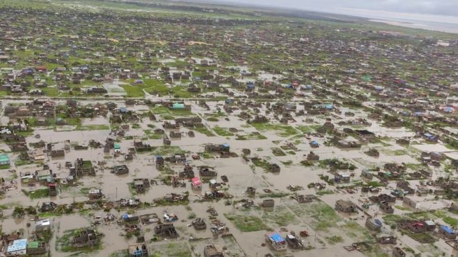 Teljesen letartolt egy mozambiki várost az Idai ciklon