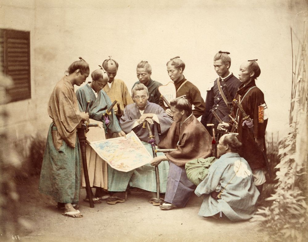 A sógunátus megdöntéséért harcoló Szacuma klán szamurájai