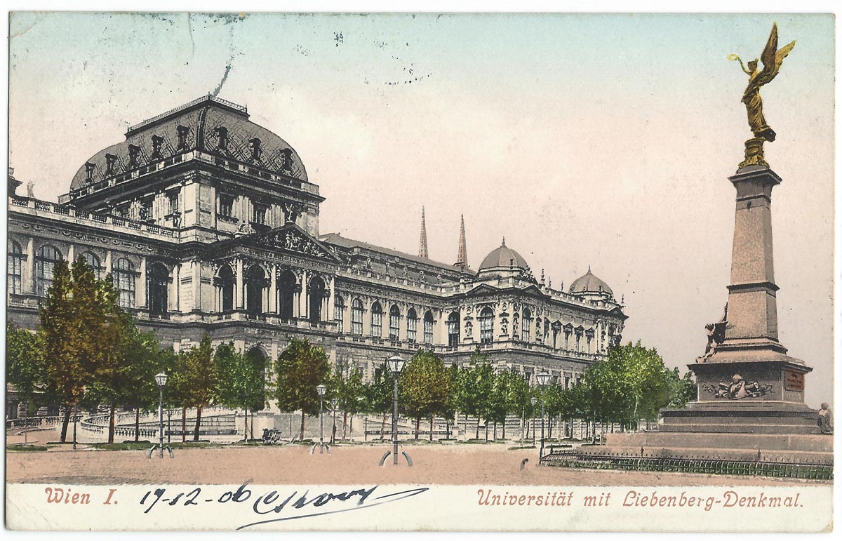 A Bécsi Egyetem egy 1919-es képeslapon