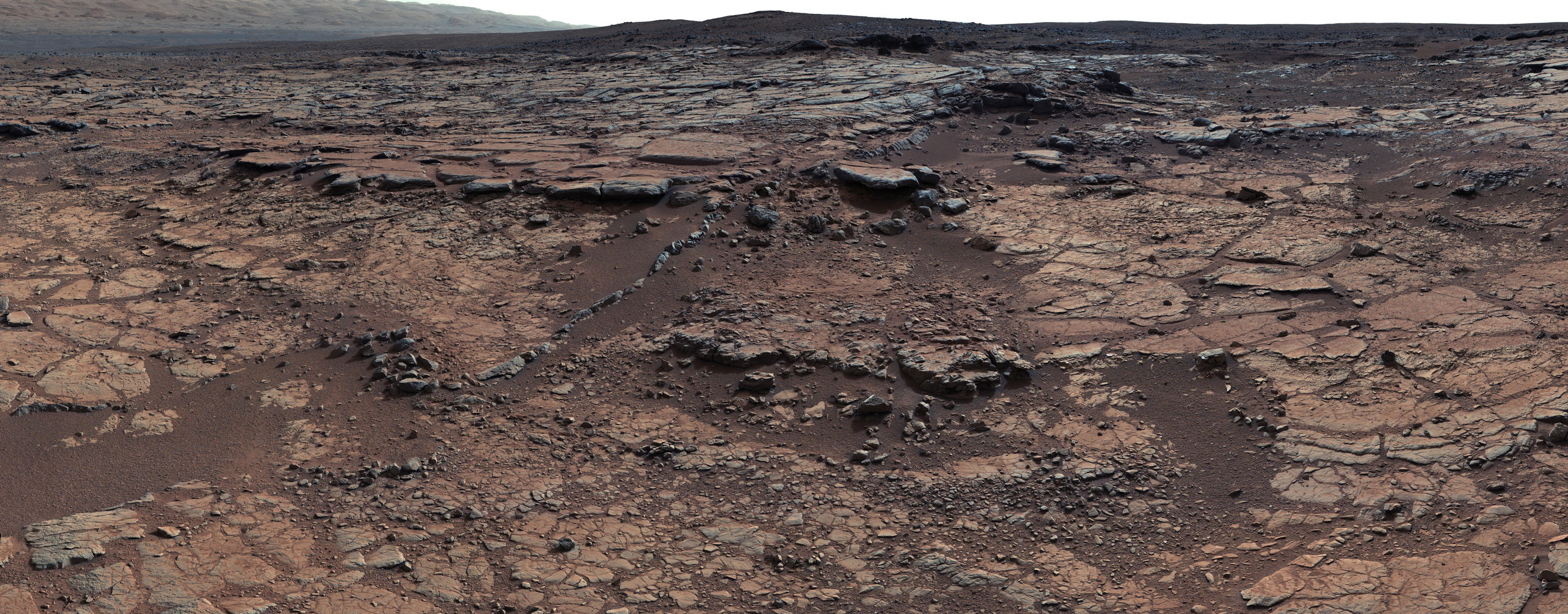 A Yellowknife-Bay formáció a Curiosity 2012. decemberi felvételén.
