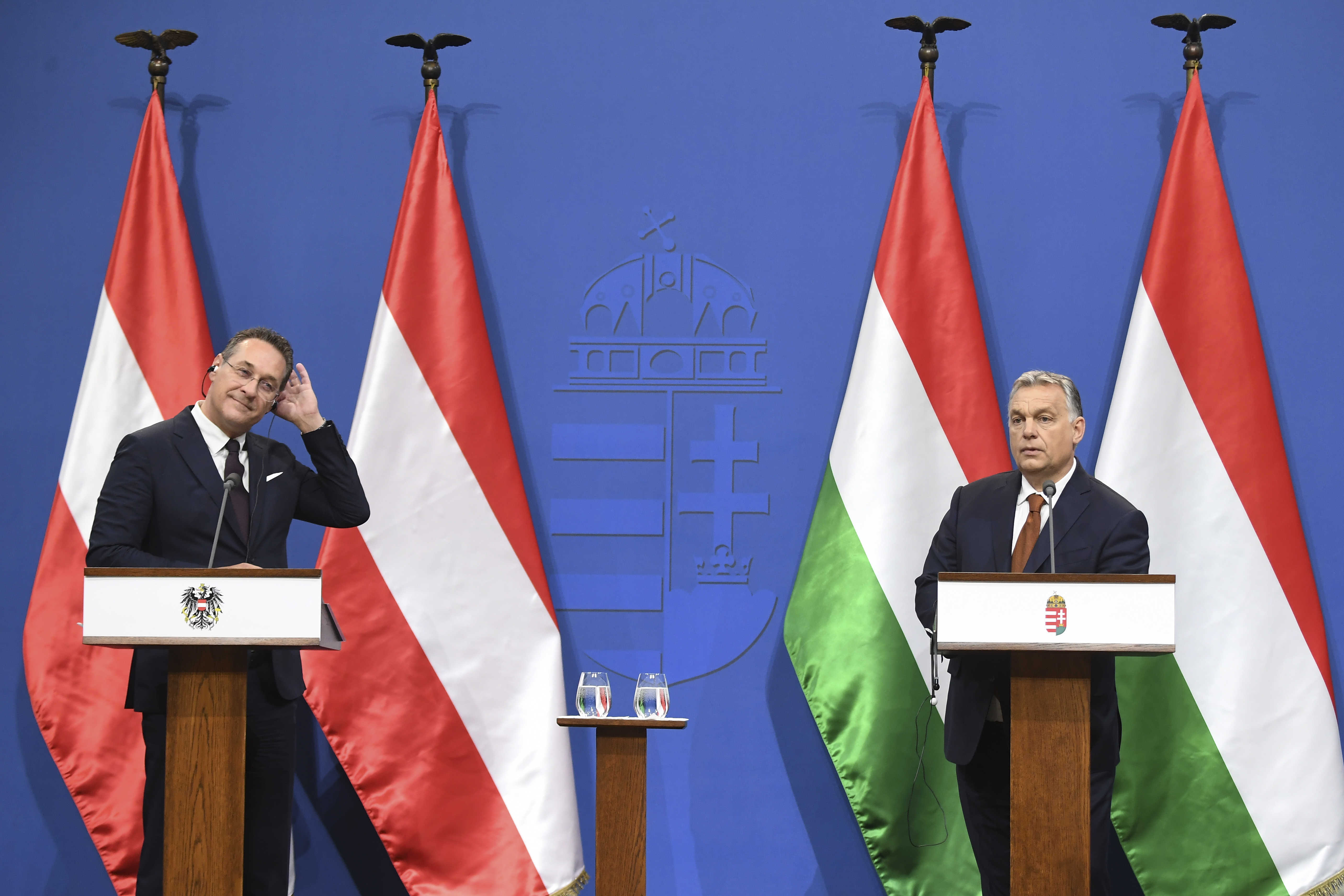 Heinz-Christian Strache és Orbán Viktor