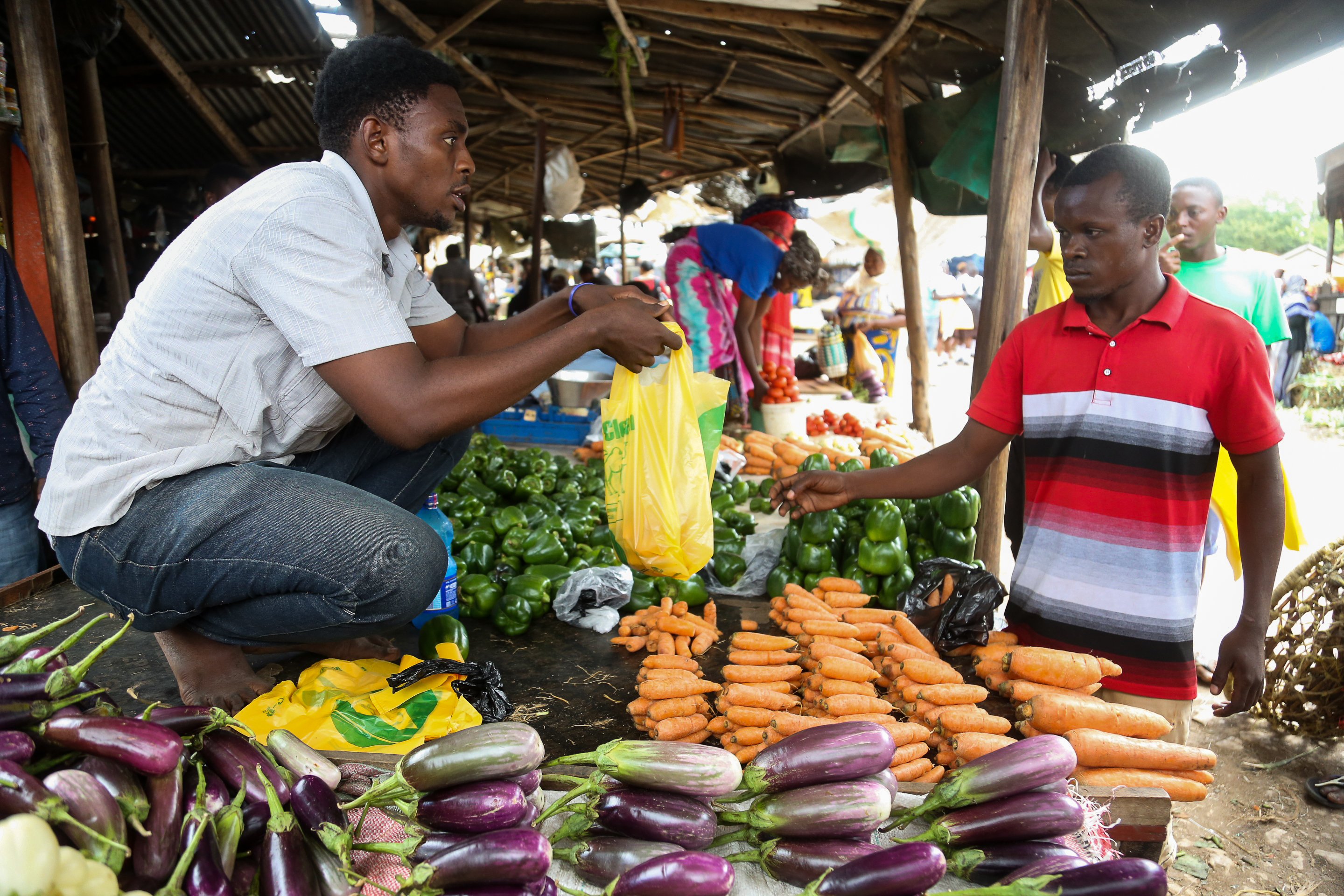 A Dar es Salaam-i piac 2019. június 1-én.