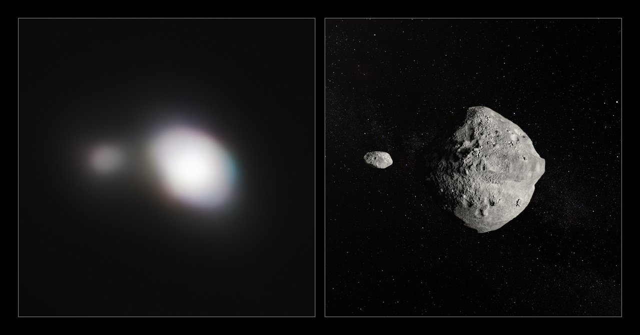 Saját „holdja” által kísért különleges aszteroidát fotóztak a Föld közelében