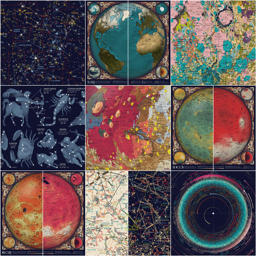 Gyönyörű térképek a világűrről
