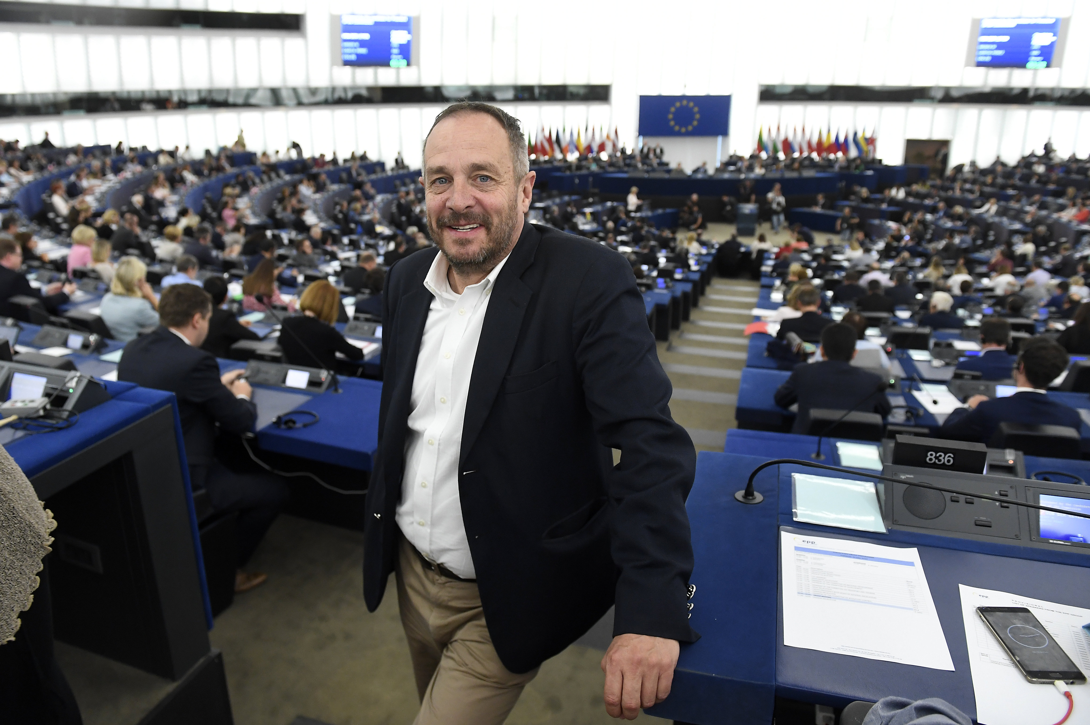 Hölvényi György, a Fidesz-KDNP képviselője az Európai Parlament plenáris ülésén Strasbourgban 2019. július 16-án.