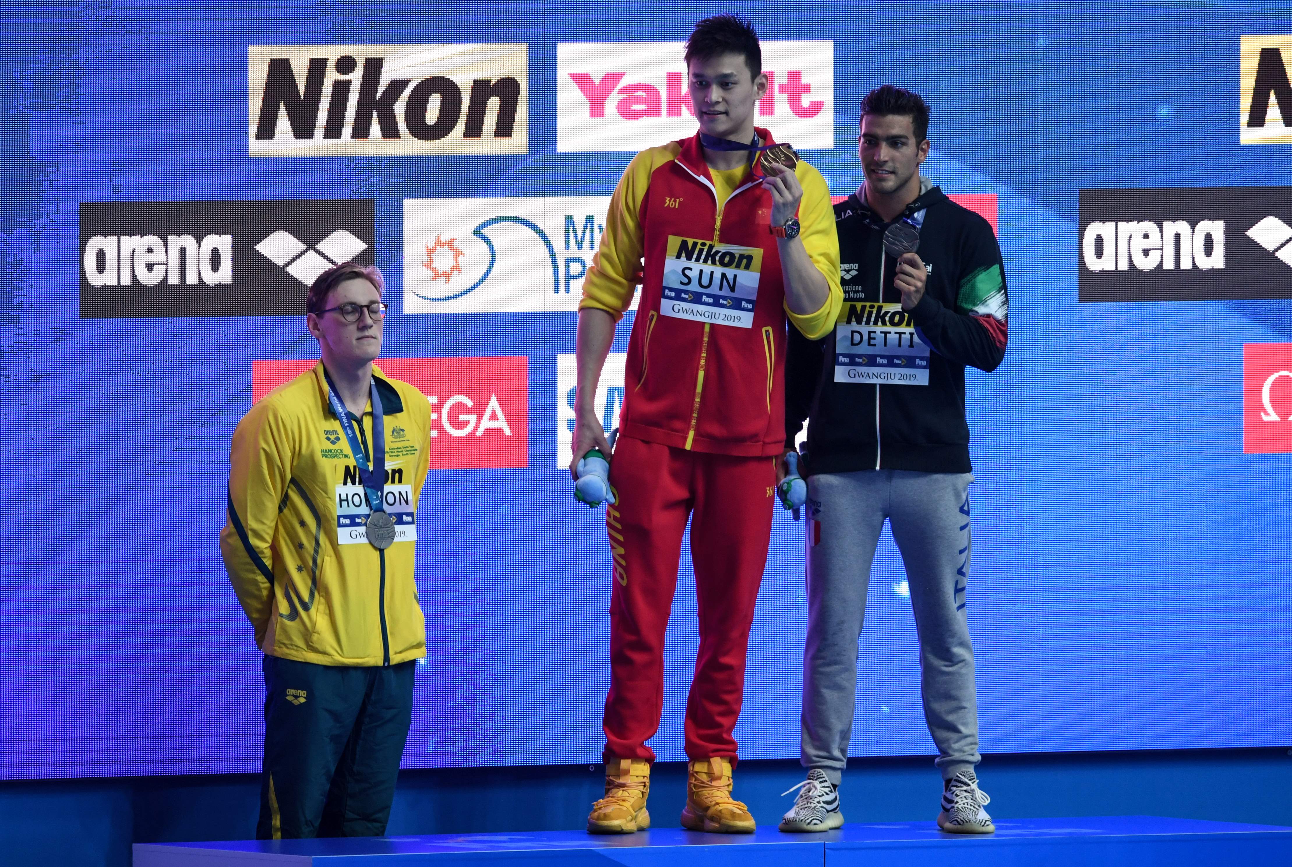 Az ausztrál úszó nem volt hajlandó felállni a dobogóra a doppinggyanúba keveredett kínai versenyző mellé