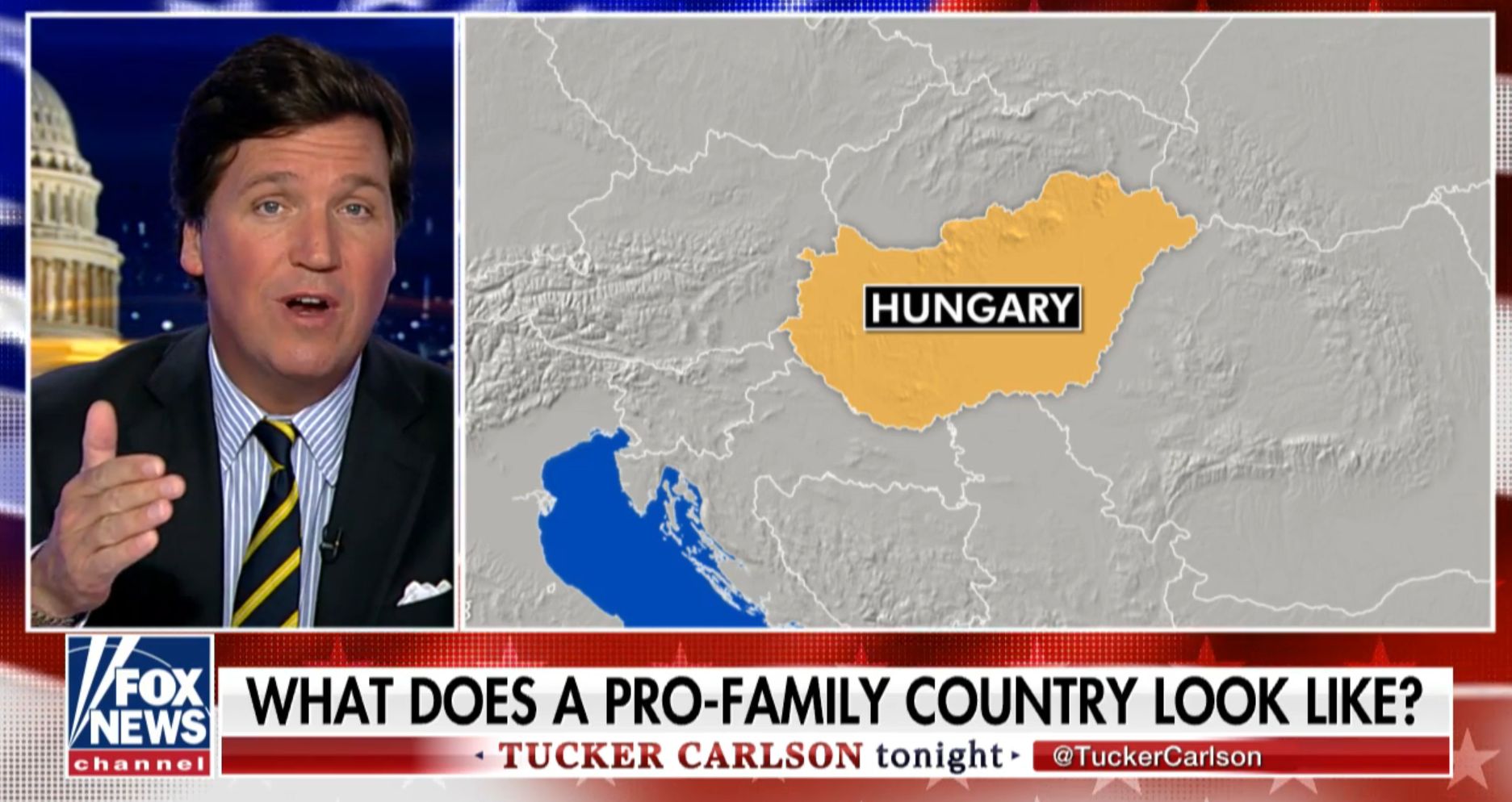 Trump egyik kedvenc tévés beszélő feje, Tucker Carlson Magyarországgal példálózik
