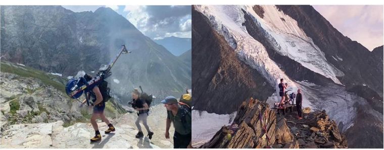 Egy brit tengerészgyalogos otthagyott egy evezőgépet a Mont Blanc csúcsán