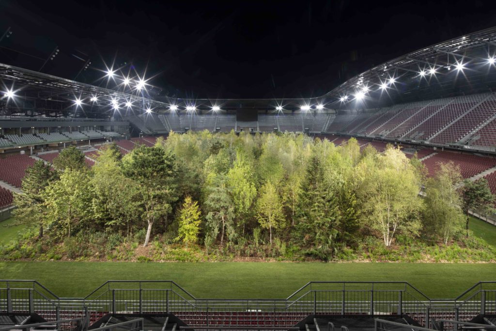 Klaus Littmann „FOR FOREST – The Unending Attraction of Nature“, Art Intervention 2019, Wörthersee Stadium Klagenfurt | Austria.