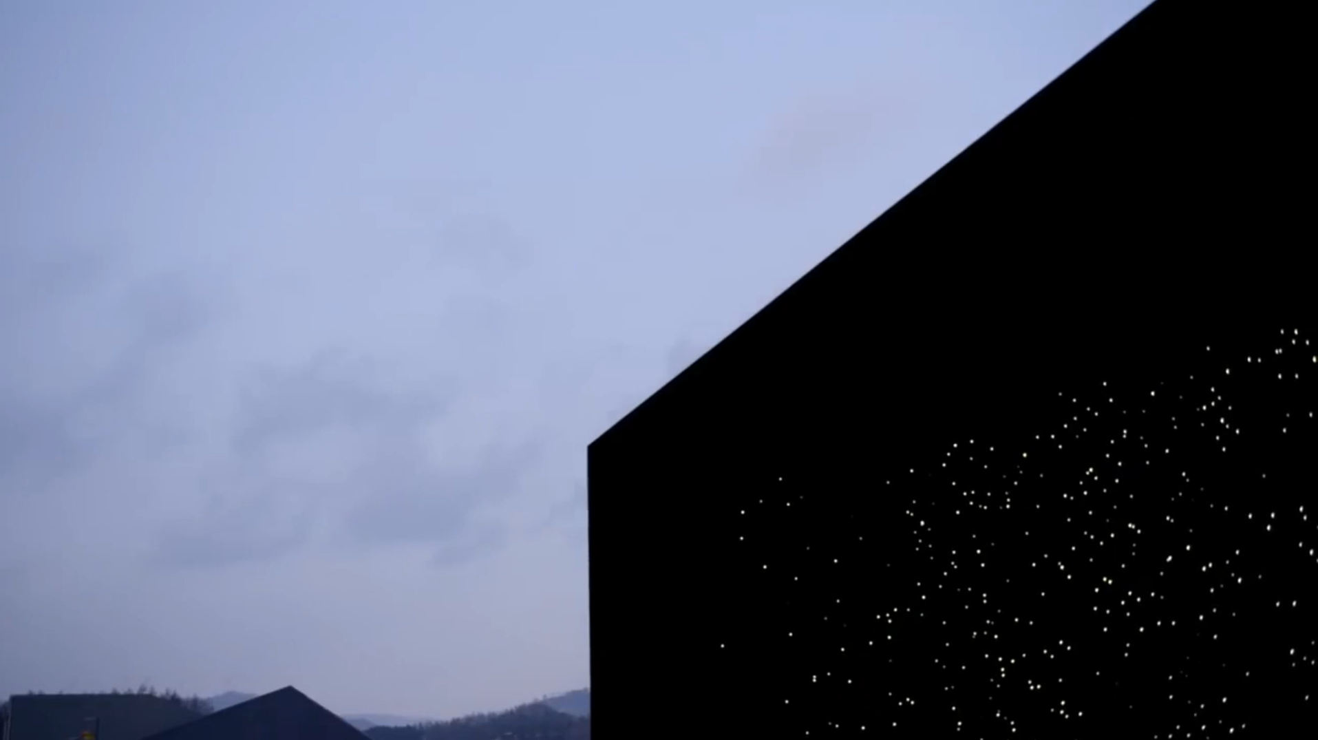 Az Asif Khan tervezte, Vantablack-bevonatú Hyundai-pavilon a 2018-as téli olimpián