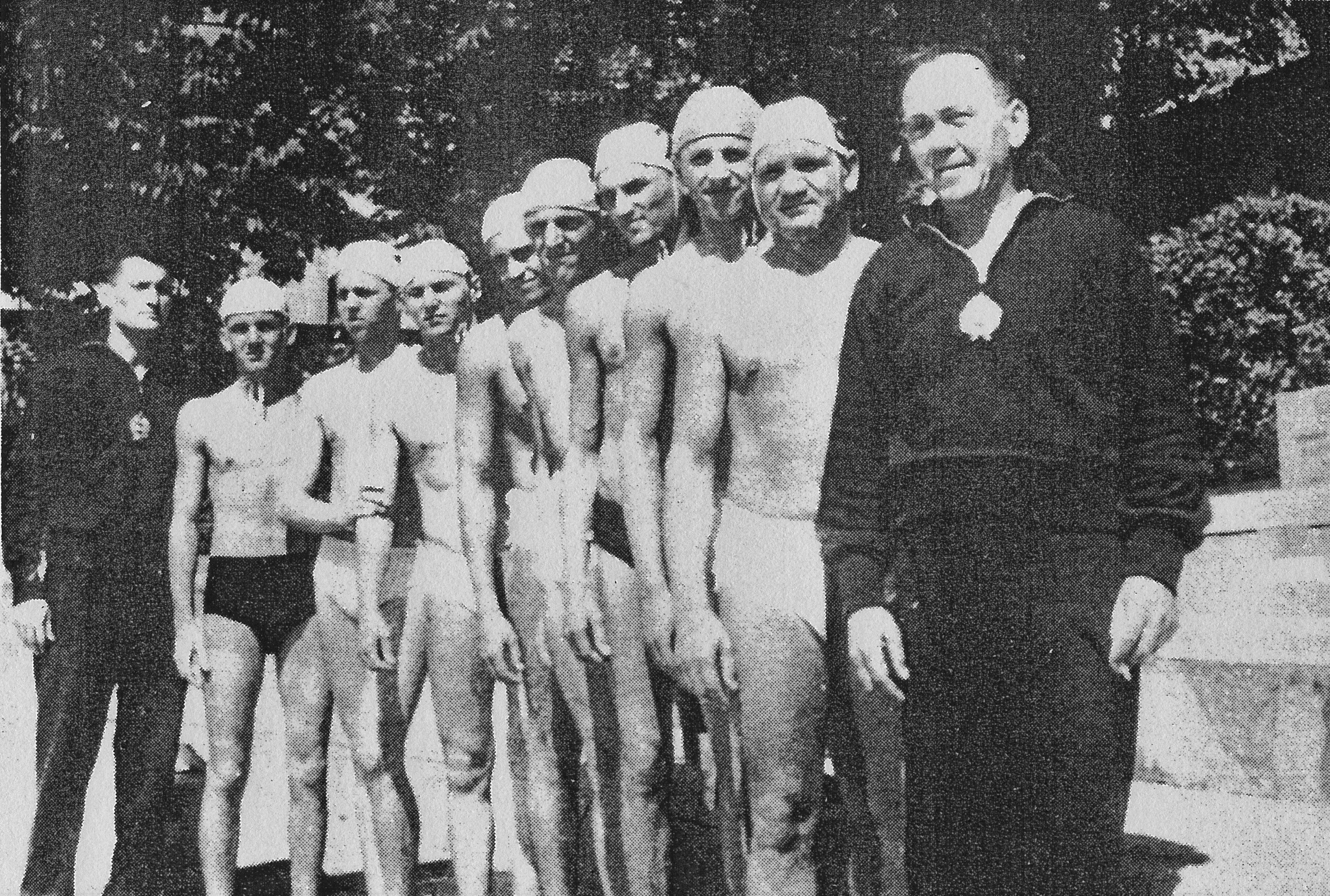 Az 1957-es, a siketek világjátékán győztes vízilabdacsapat