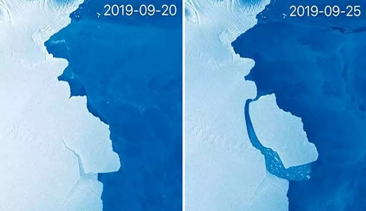 Három Budapest méretű jégtömb szakadt le az Antarktiszról