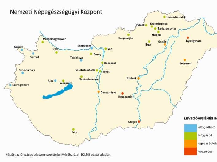 Kecskeméten, Szegeden és Nyíregyházán is veszélyes ma lélegezni
