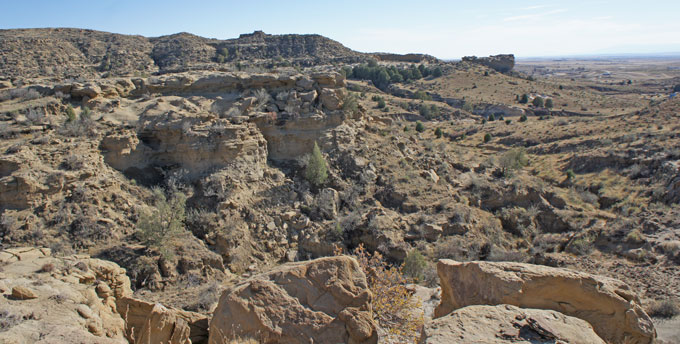 A coloradoi Corral Bluffs lelőhely.