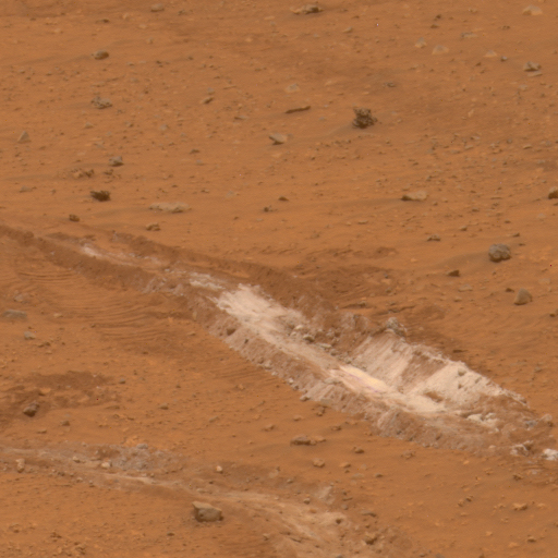 A NASA Spirit marsjárója által talált hőforrás nyomai a Gusev-kráterben.