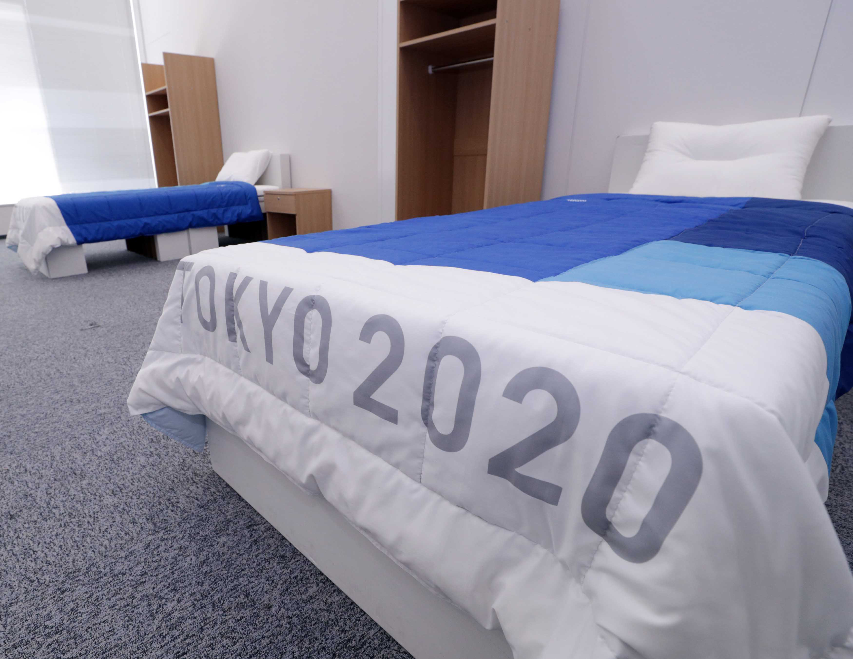 Újrahasznosítható ágyakkal rendezik be a tokiói olimpiai falu szobáit