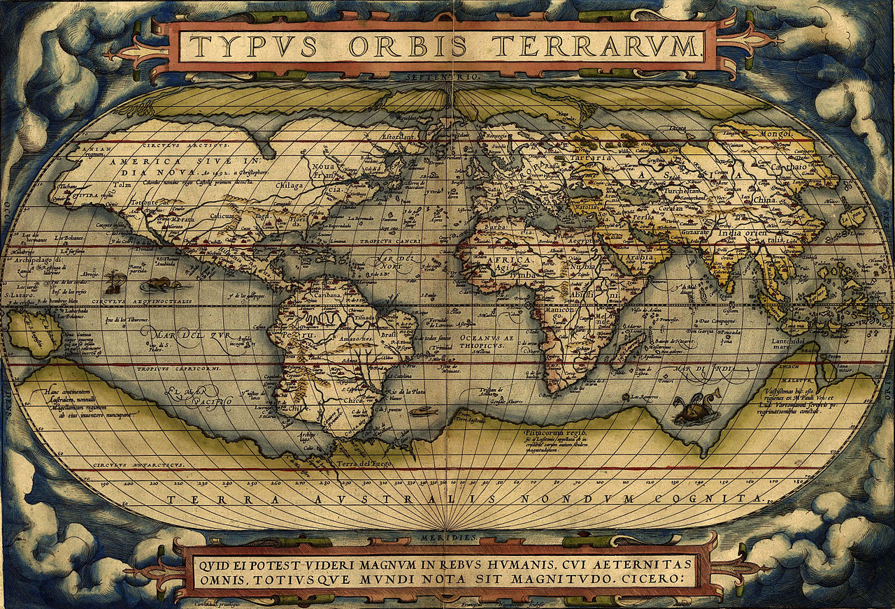Abraham Ortelius brabanti térképész 1570-es világatlaszában Ismeretlen Déli Föld néven jelent meg az Antarktisz, a valósnál jóval nagyobb kiterjedéssel és a vélt dél-amerikai kapcsolódással
