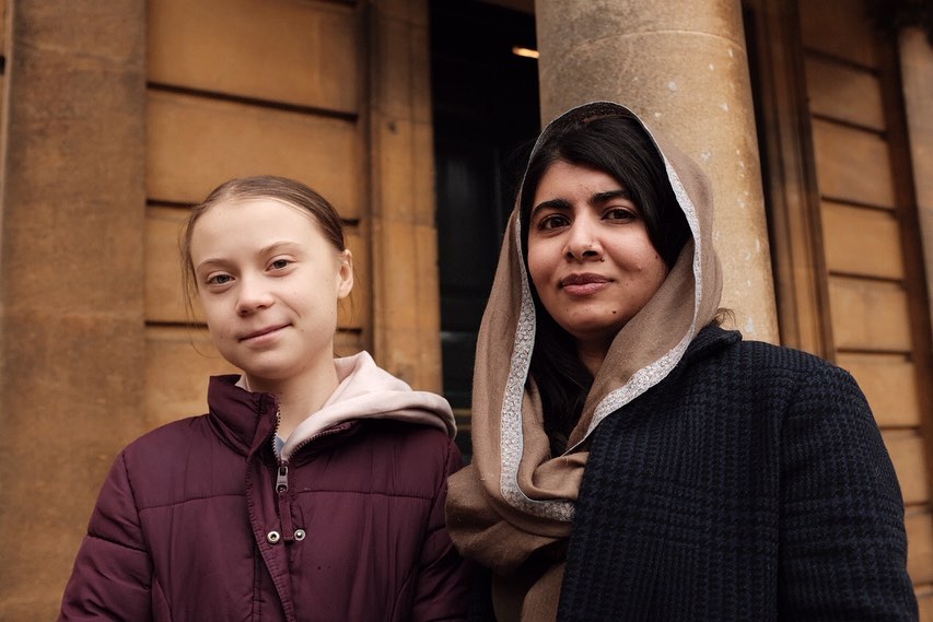 Közös kép készült Greta Thunbergről és Malála Júszafzairől