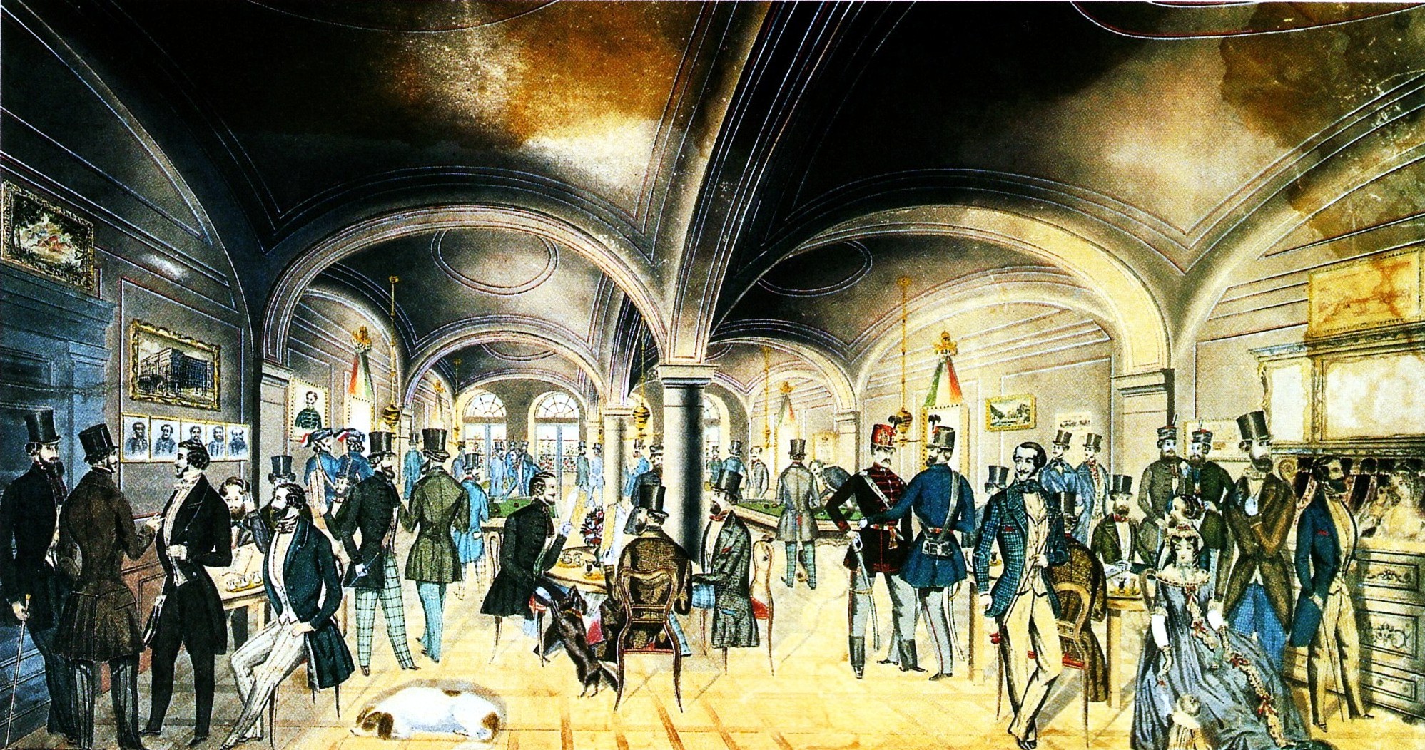 Preiszler József: A Pilvax kávéház, 1849