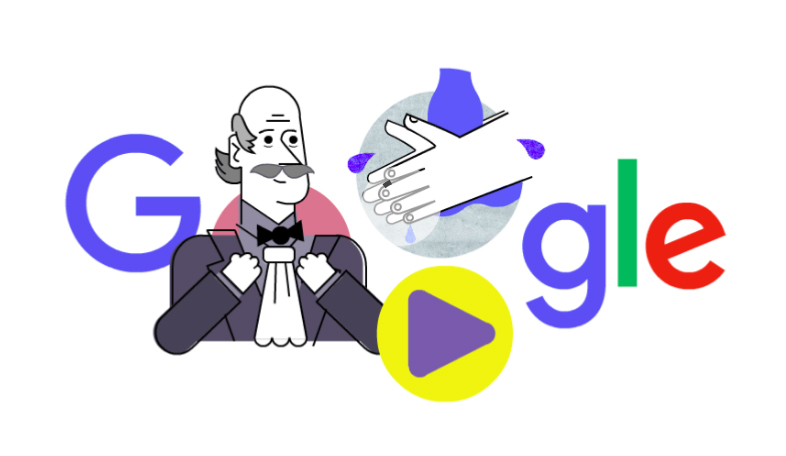 Semmelweis Ignácra és a kézmosás fontosságára emlékeztet ma a Google