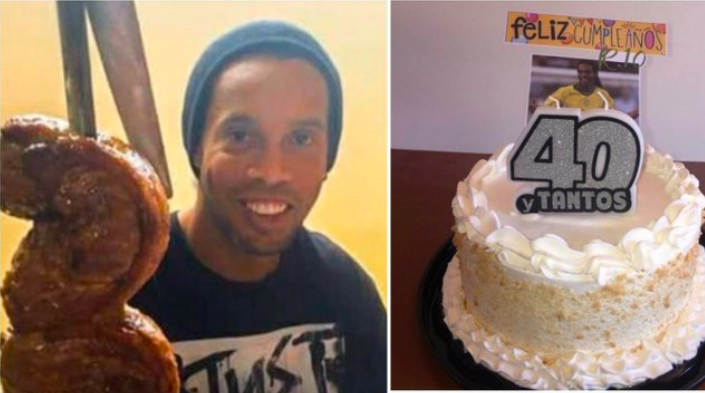 Ronaldinho börtönben ünnepelte a 40. születésnapját, rabtársai meglepték
