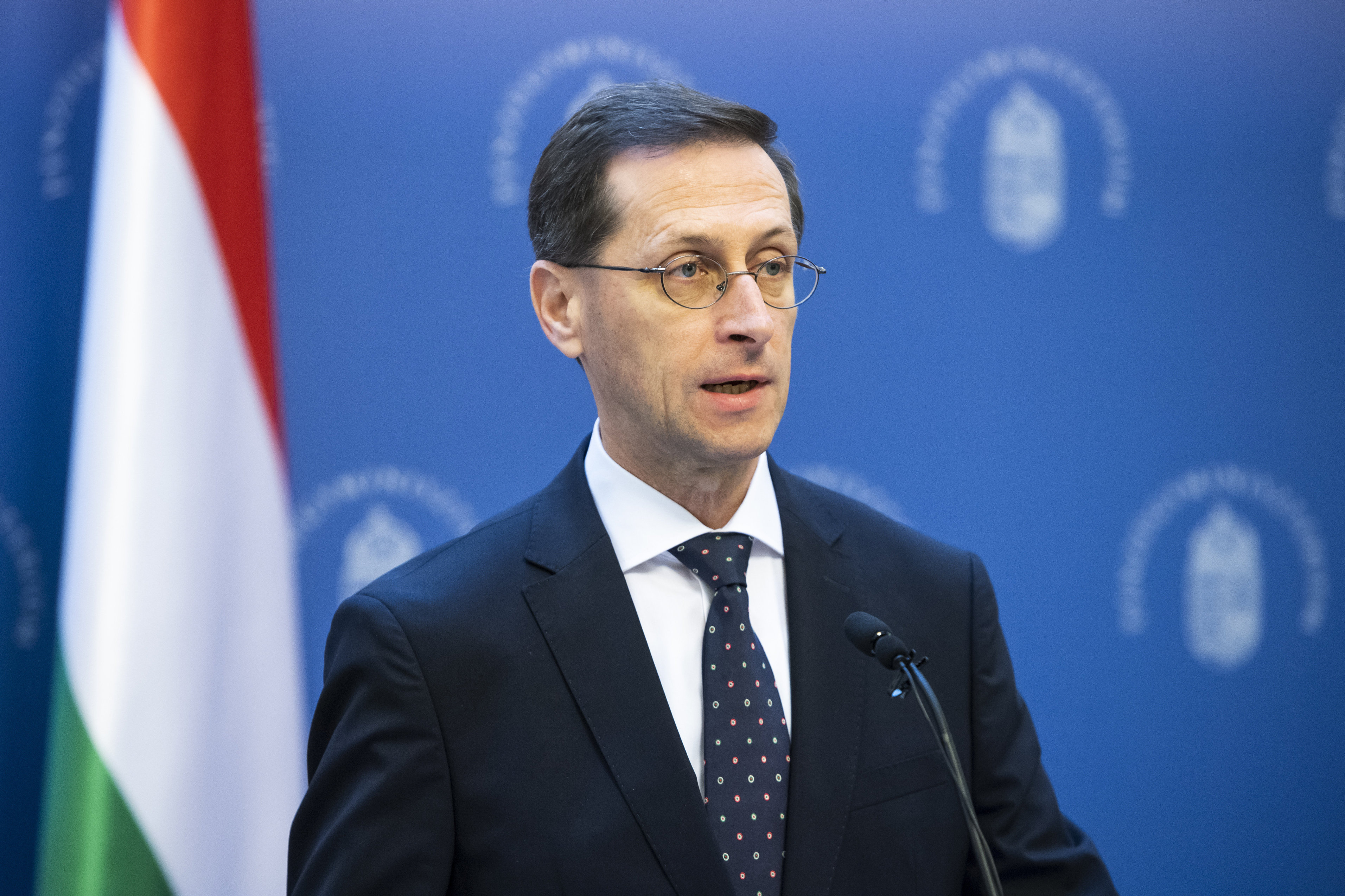 Varga Mihály pénzügyminiszter a Pénzügyminisztériumban 2020. április 9-én.