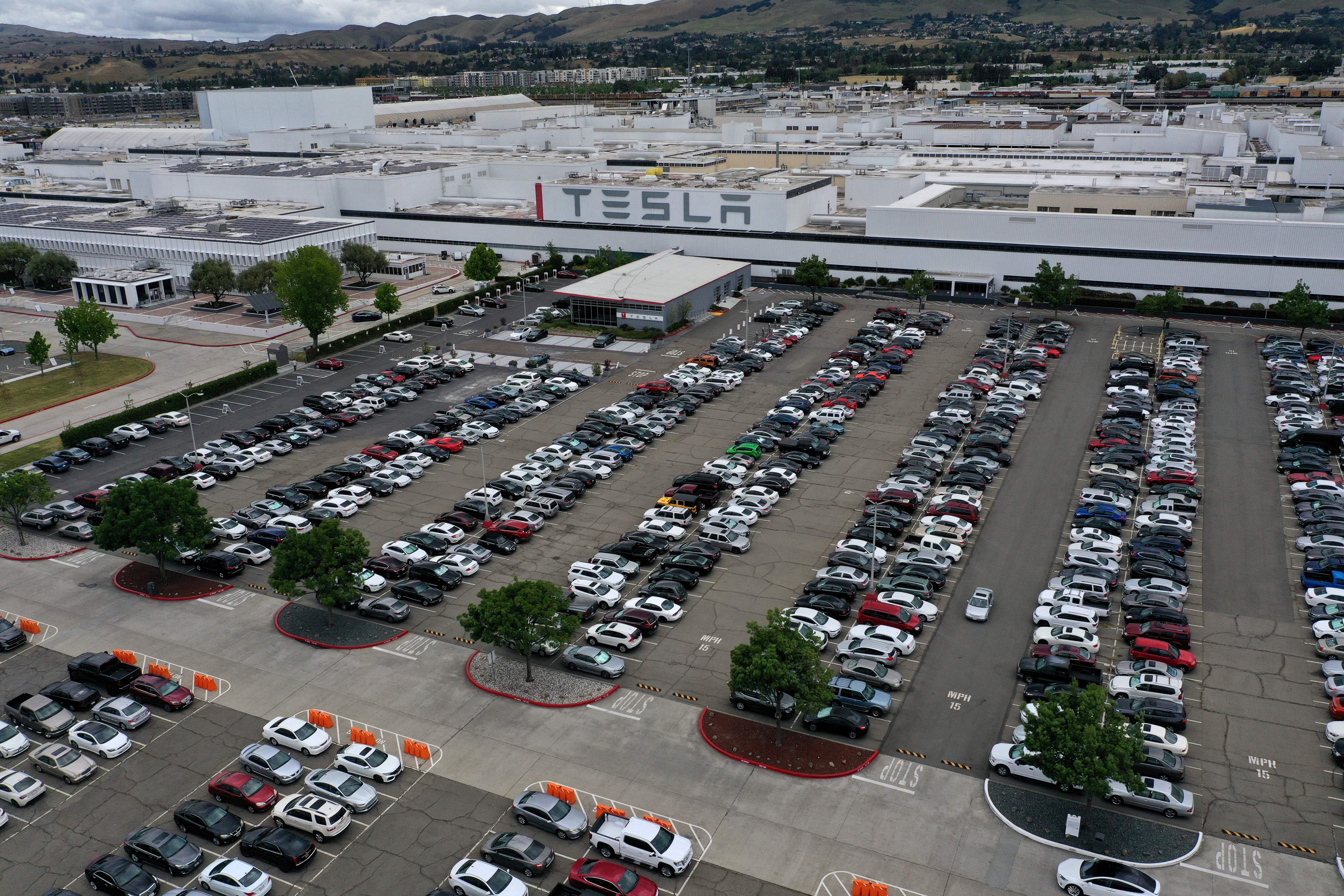 A Tesla gyára a kaliforniai Fremontban