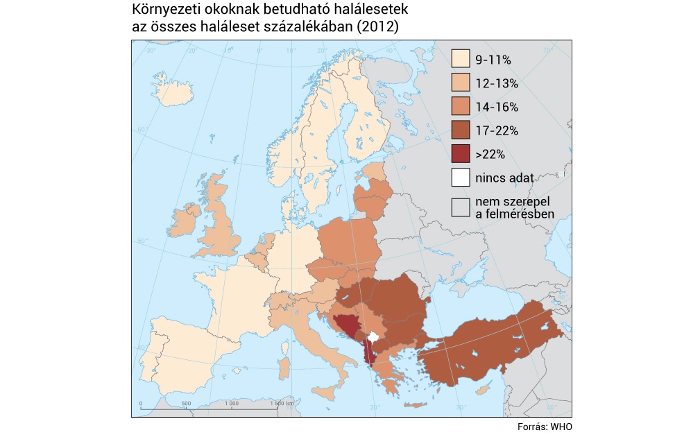 Európában minden nyolcadik ember a szennyezés miatt hal meg, Magyarországon minden ötödik-hatodik