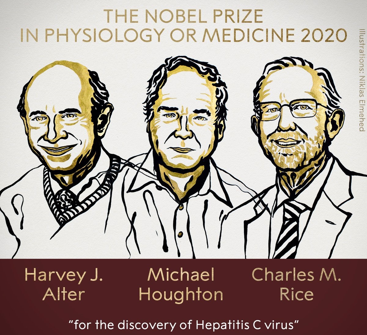 A hepatitis C-vírus felfedezéséért kapta az orvosi Nobel-díjat két amerikai és egy brit orvoskutató